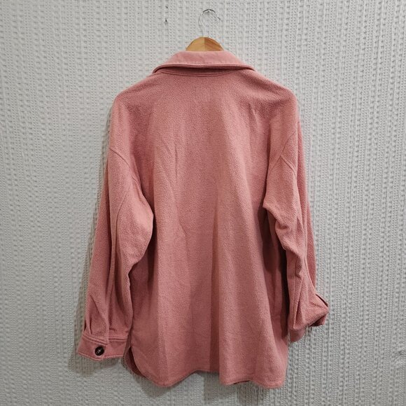 Wild Fable Cozy Oversized Shacket in Pink Women's Size Medium - Picture 5 of 13